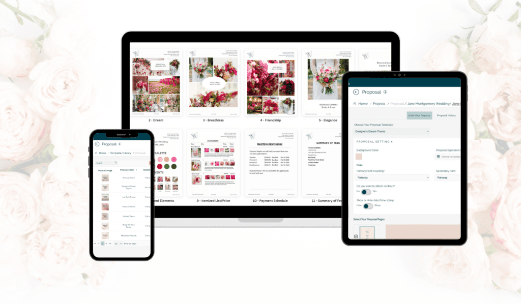 Wedding CRM True Client Pro Helps You Save Time While Creating Gorgeous Floral Proposals In Minutes