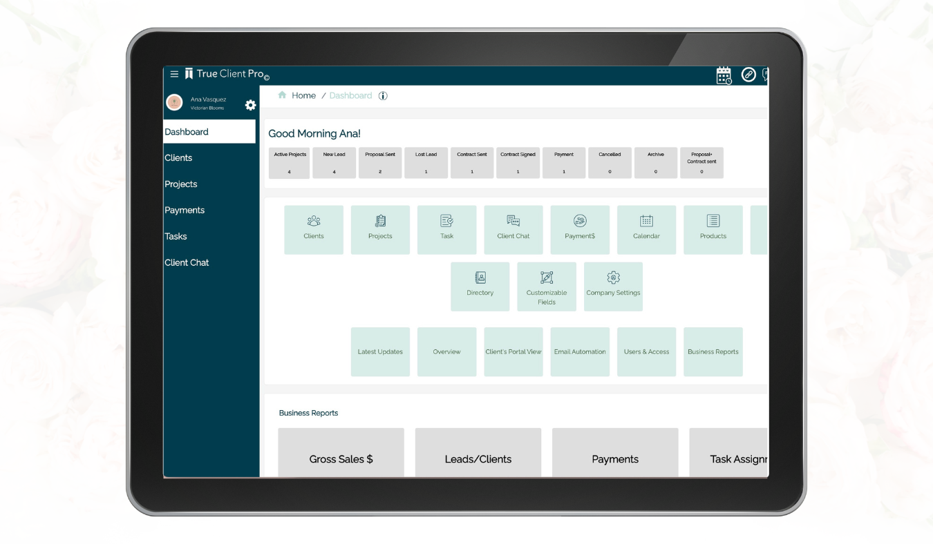 True Client Pro – Wedding Planner and Florist CRM Software