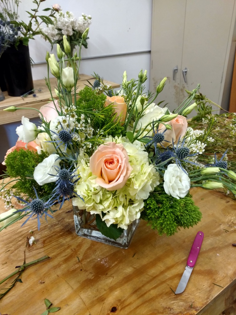 Blue Thistles In Wedding Flower Designs