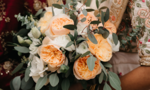 Juliet Garden Roses In Bouquet For Indian Wedding