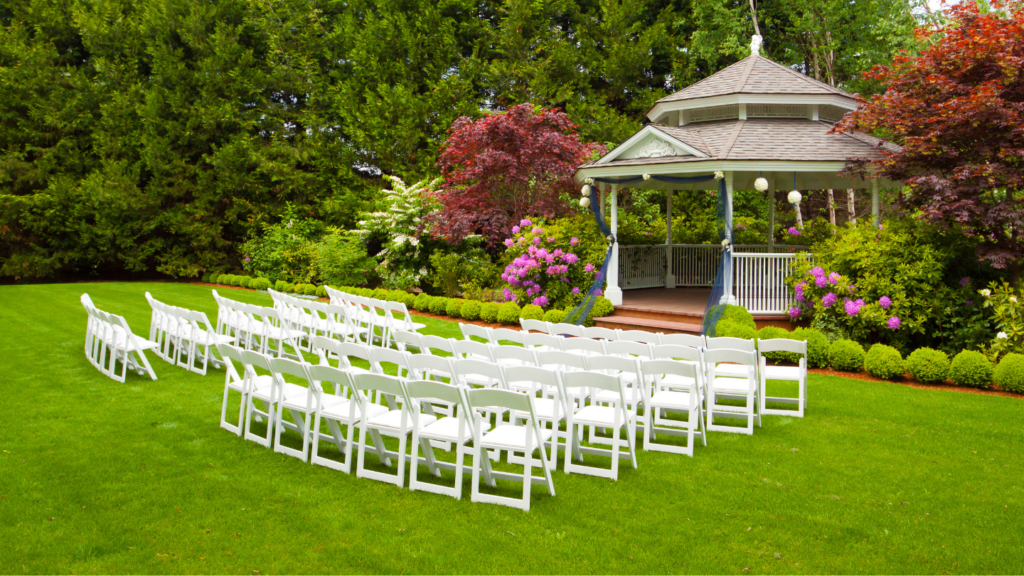 White Folding Chairs For Wedding Ceremony